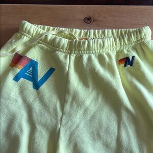 Aviator nation, neon yellow sweatpants-